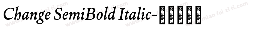 Change SemiBold Italic字体转换